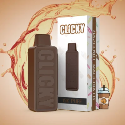 Hazelnut Macchiato disposable vape pod with a design that blends espresso, steamed milk, and toasted hazelnuts for a rich, aromatic experience.