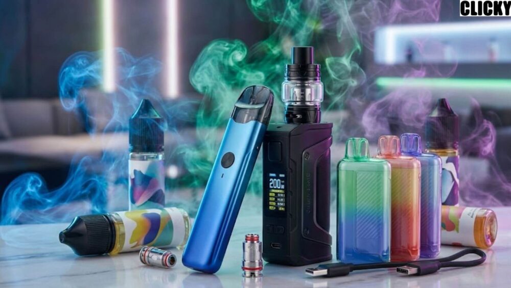 Pelbagai jenis elemen vape termasuk SaltNic, Freebase, HTPC & Kit Pod | Clicky